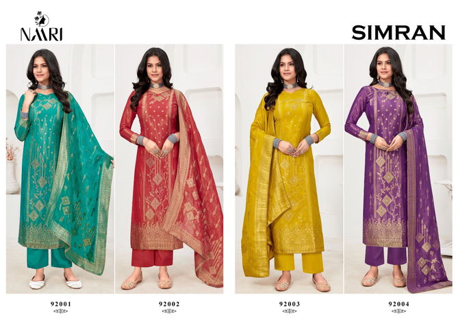 Simran By Naari Simmer Jacquard Designer Salwar Kameez Wholesale Shop in Surat